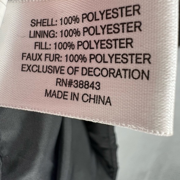 St John’s Bay quilted 1X mid length coat black plus gold outdoor winter fall - Picture 9 of 11